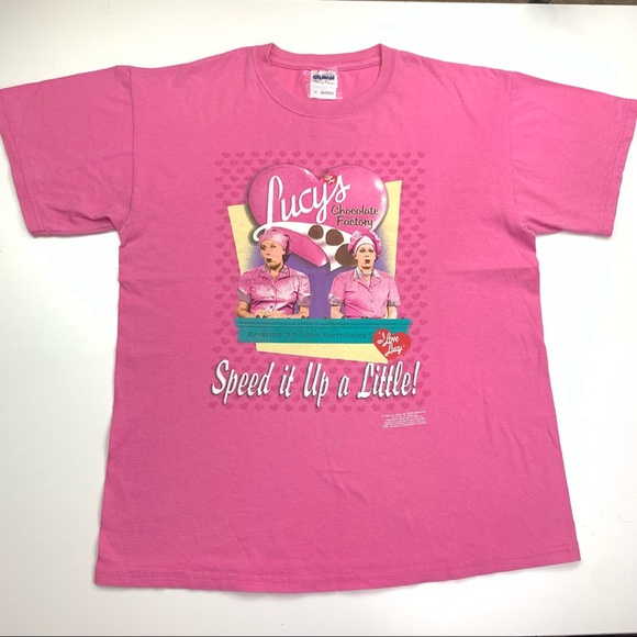 Guildan  pink women  t-shirt chocolate factory - Picture 7 of 8